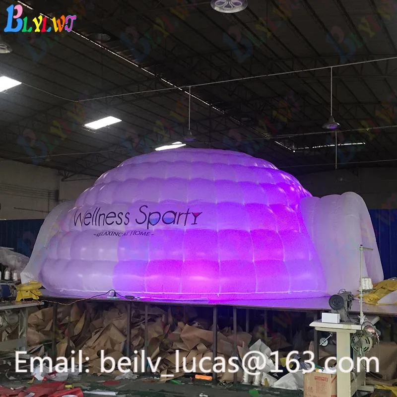 Большая надувная палатка купол со светодиодной палаткой открытый 2 двери Палатка