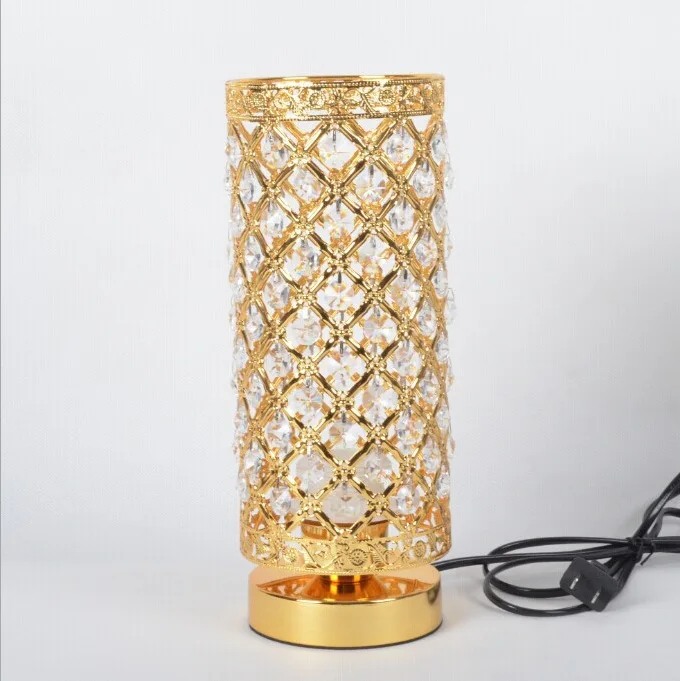 YOOK LED table lamp crystal bedroom for study wrought iron E27 110V 220V | Лампы и освещение