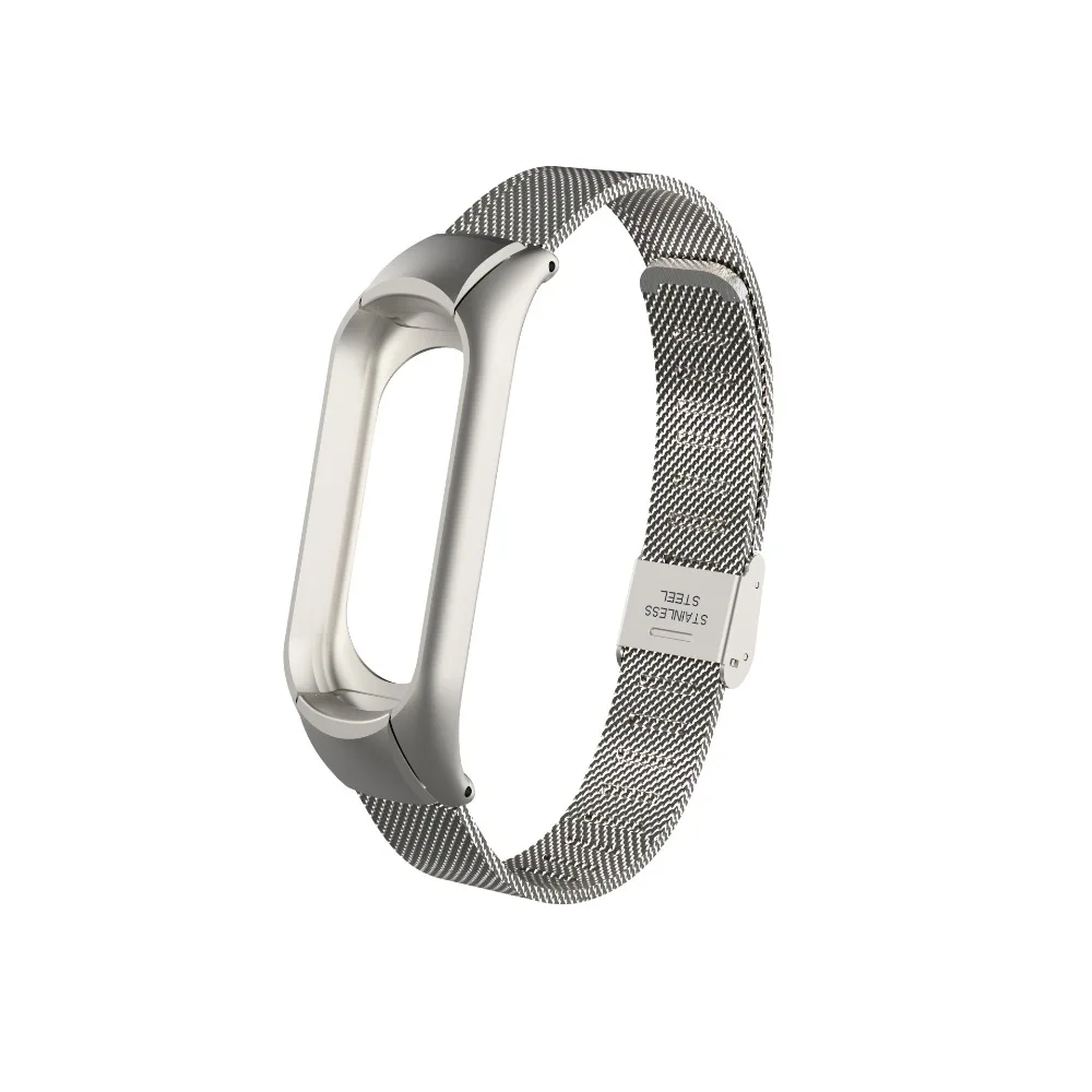 Браслет с цветочным принтом для mi band 3, кожаный металлический ремешок для Xiao mi Band 3, чехол из нержавеющей стали, браслет