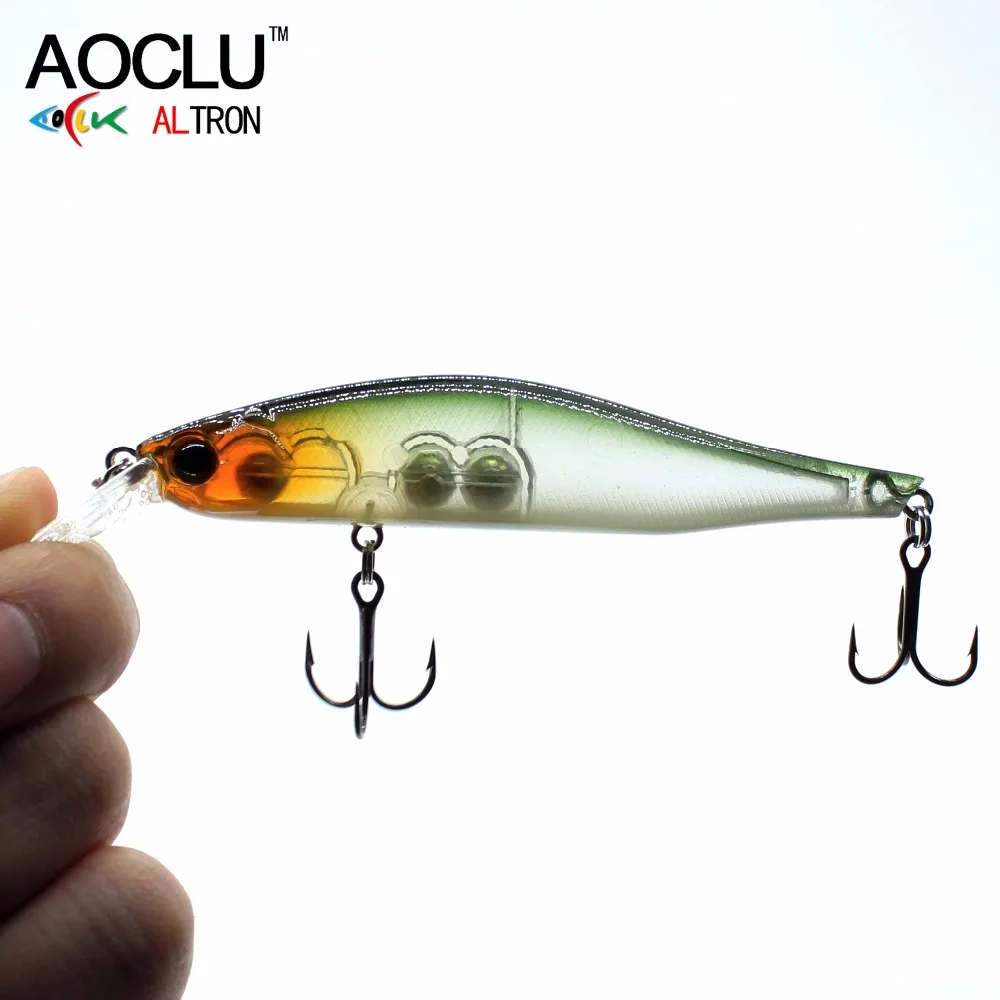 AOCLU новые воблеры 95 мм 13 г Тонущая жесткая Приманка Minnow кривошипная глубина 1 2 м