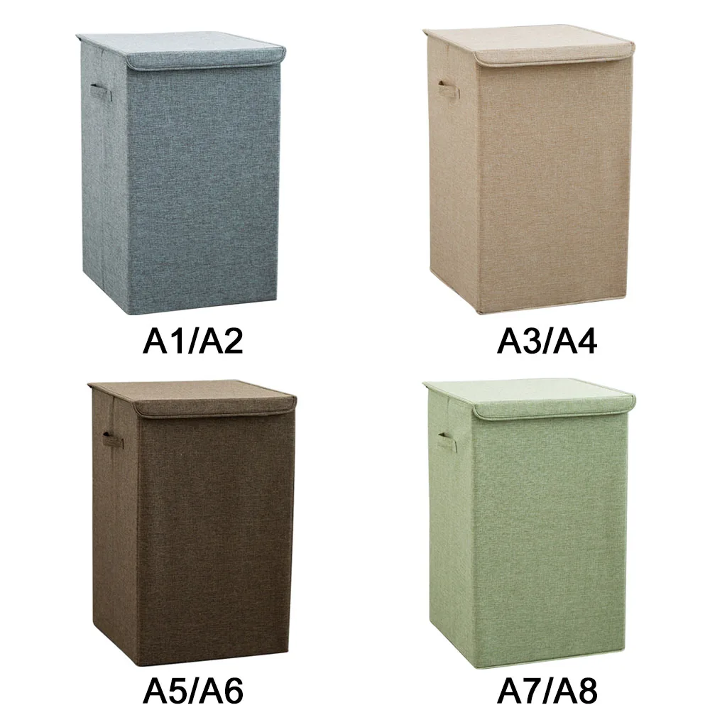 Складная корзина из хлопка и льна большая для хранения водонепроницаемое ведро