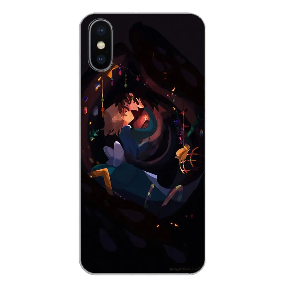 anime Cinderella howls moving castle fan art For LG G7 Q6 Q7 Q8 Q9 V30 X Power 2 3 OnePlus 3T 5T 6T TPU Transparent Bag Case |