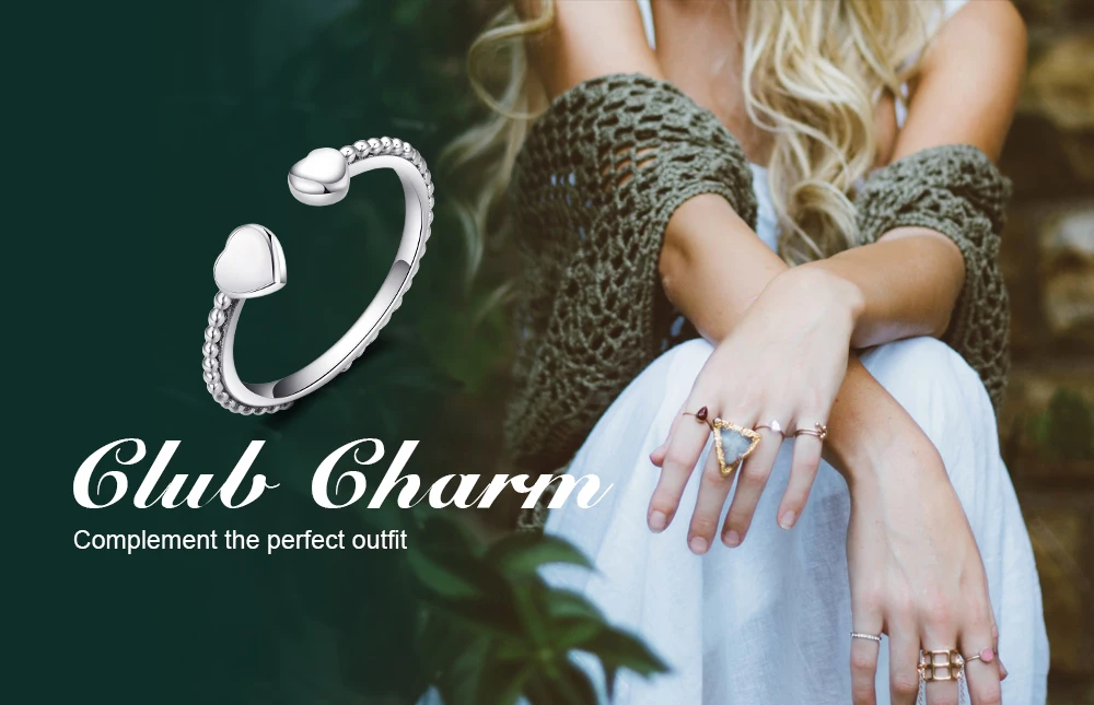 Jewelrypalace стерлингового серебра 925 пробы два сердца Белый муранского Стекло