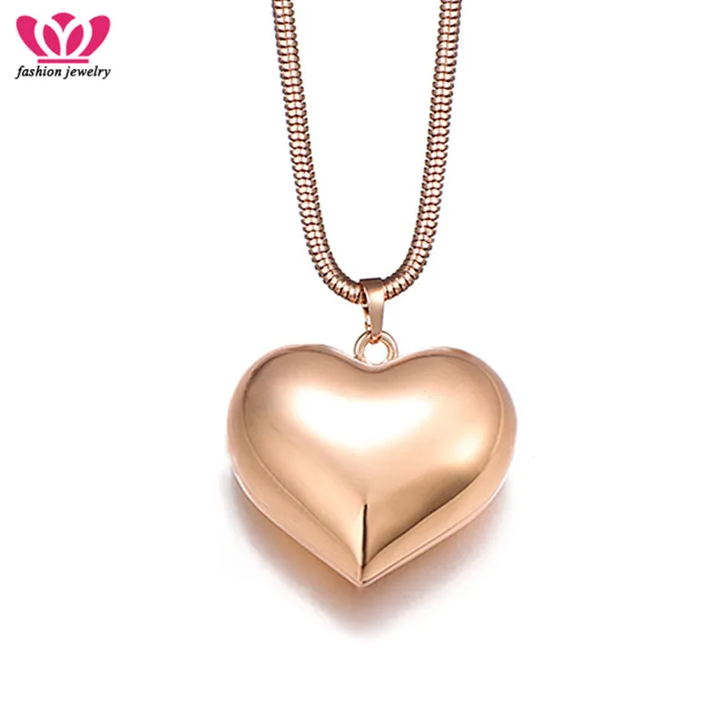 

Gold Big Heart Pendant Necklace Elegant Sweater Long Statement Necklace for Women Fashion Jewelry Party Christmas Prom Gifts
