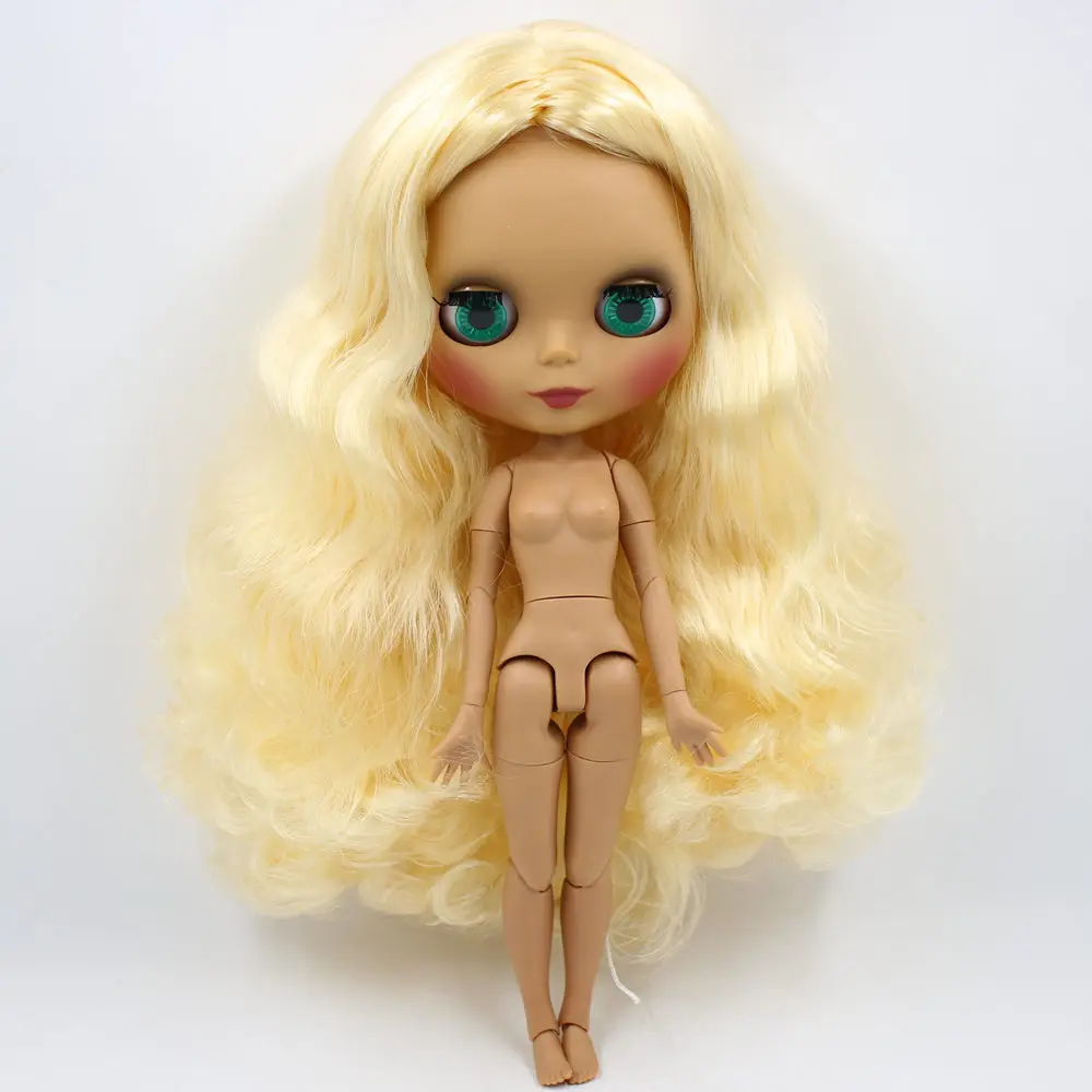 Ледяной DBS Blyth кукольные нет. BL313 золотистые волосы шарнирное тело черная кожа
