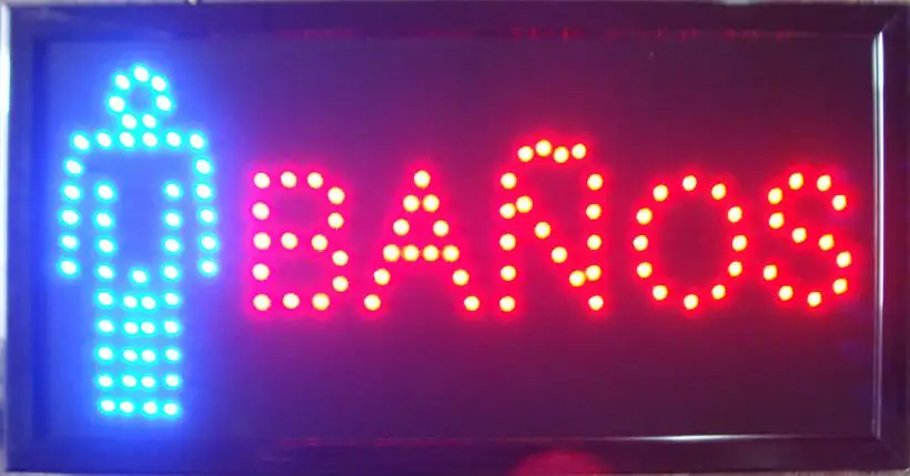 

CHENXI direct selling 10x19 Inch Semi-outdoor Ultra Bright male banos led man washroom sign