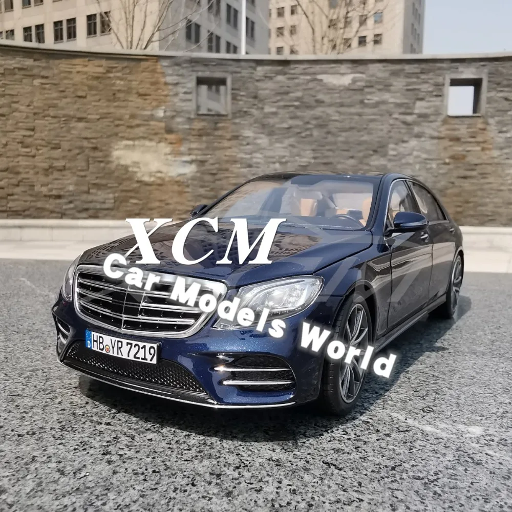 Модель автомобиля под давлением для Norev S-Class A M G-Line 2018 (синий) 1:18 + небольшой