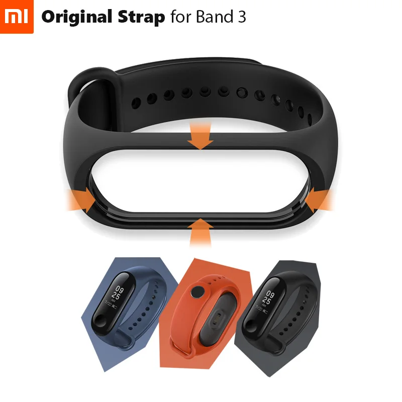 Оригинальный цветной ремешок Xiaomi для Mi Band 3/4 Miband двойной материал синтезирующий