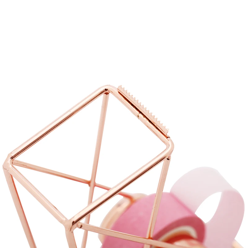 

High Quality Rose Gold Tape Cutter Stationery Washi Tape Dispenser Storage Organizer Cutter Tool Office Supplies