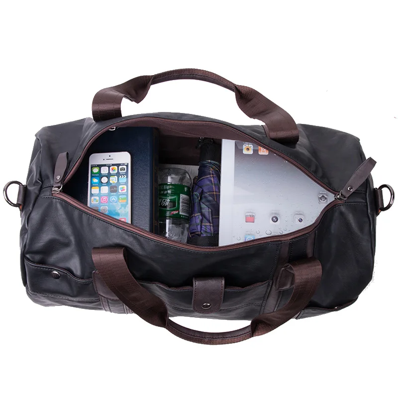 Винтажные мужские сумки MAGIC UNION из вощеной кожи вместительные портативные на