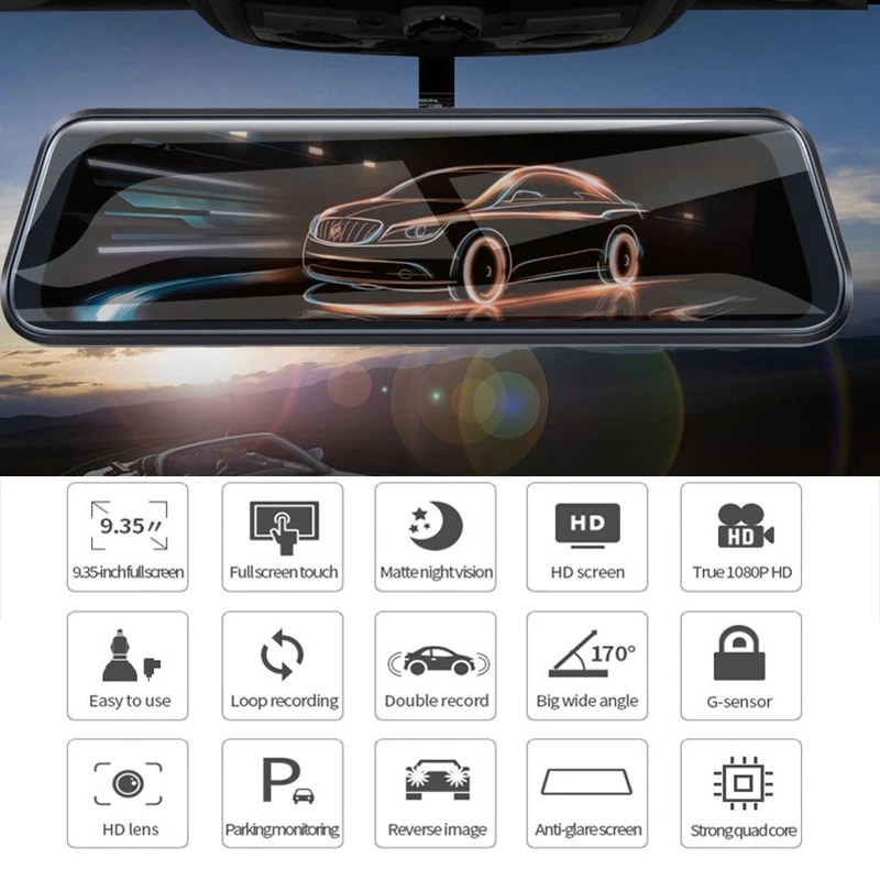 4G ADAS Android автомобильный видеорегистратор камера 10 ''потоковое зеркало заднего вида Dash камера gps FHD 1080P видео рекордер Автомобильный на заказ кронштейн H58