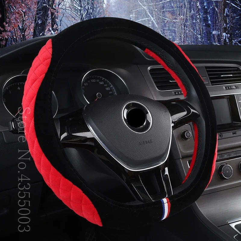 D Форма рулевого колеса автомобиля крышки сине белые красная линия Спортивный