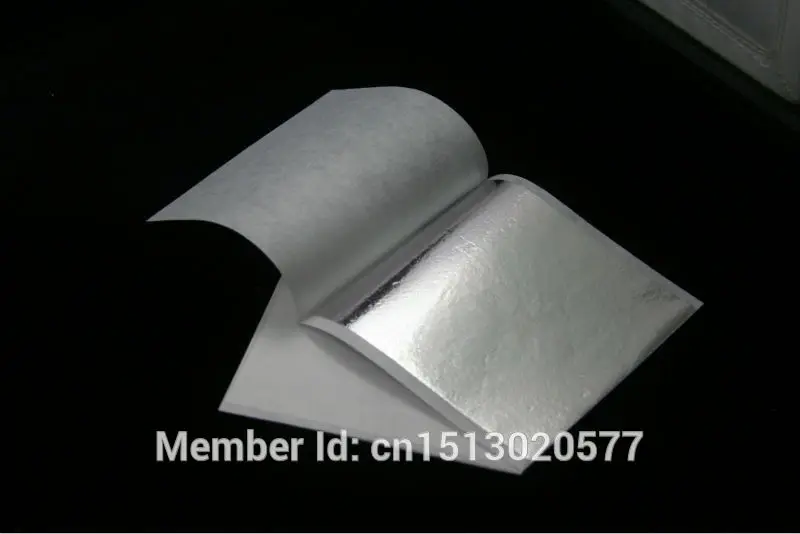 Оптовая продажа с фабрики 100 ⑤ упак. Искрящийся Серебряный лист для золочения