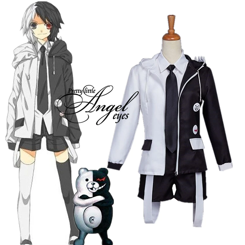 Аниме ganganronpa monokuma костюм Косплэй форма для вечеринки Хэллоуина полный костюм