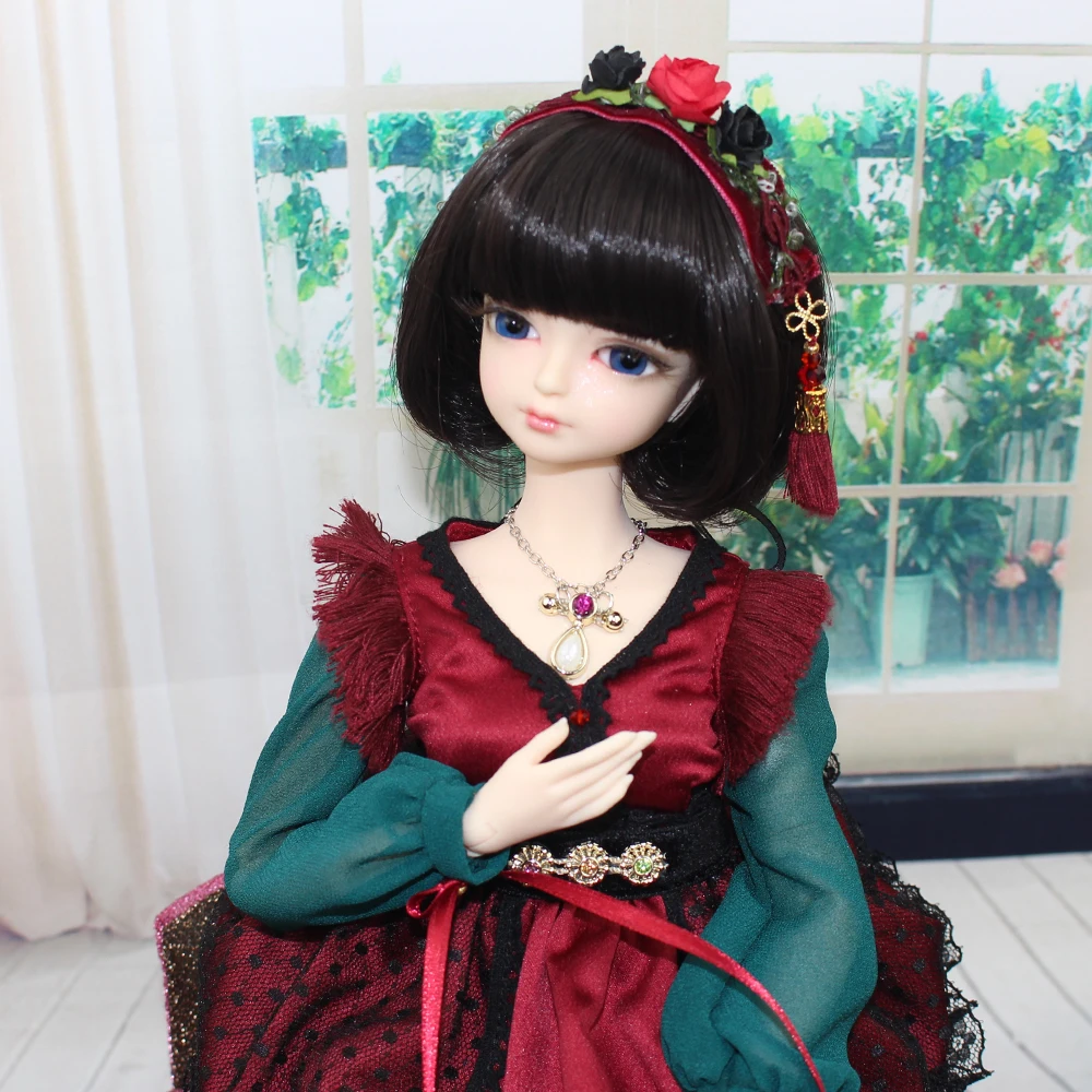 Кукла DBS 1/4 BJD No.Black с короткими волосами и макияжем париком глазами Одежда для