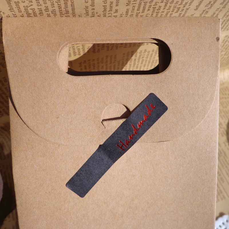 108 шт длинный прямоугольник винтажная черная печать ручной работы наклейка