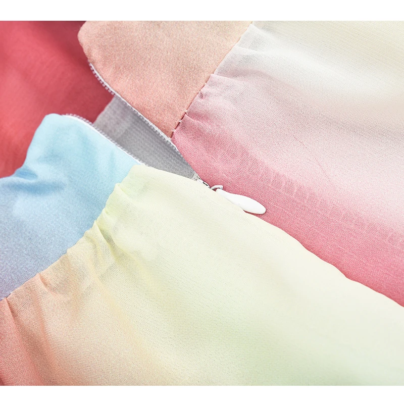 Летнее Радужное богемное пляжное платье с открытой спиной макси для женщин