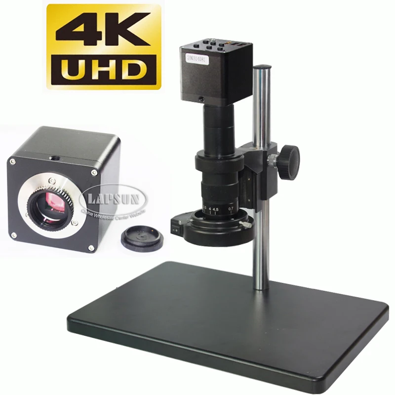 4K UHD HDMI 1080P FHD HD @ 60fps промышленный микроскоп Цифровая видеокамера + 10X 180X зум C