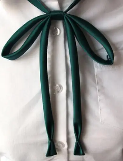 dark green 406 Кавайная японская школьная форма, костюм моряка, аксессуары для рубашки, Jk, галстук-бабочка, Униформа, длинный галстук-бабочка, галстуки для студентов, JKA1 - Цвет: dark green 406