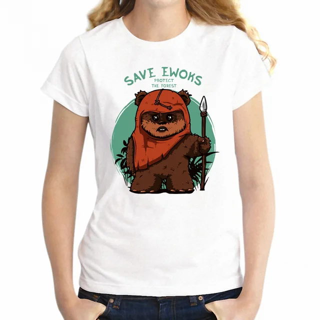 Женская футболка для защиты леса сохранения Ewoks Звездные войны девочек | одежда