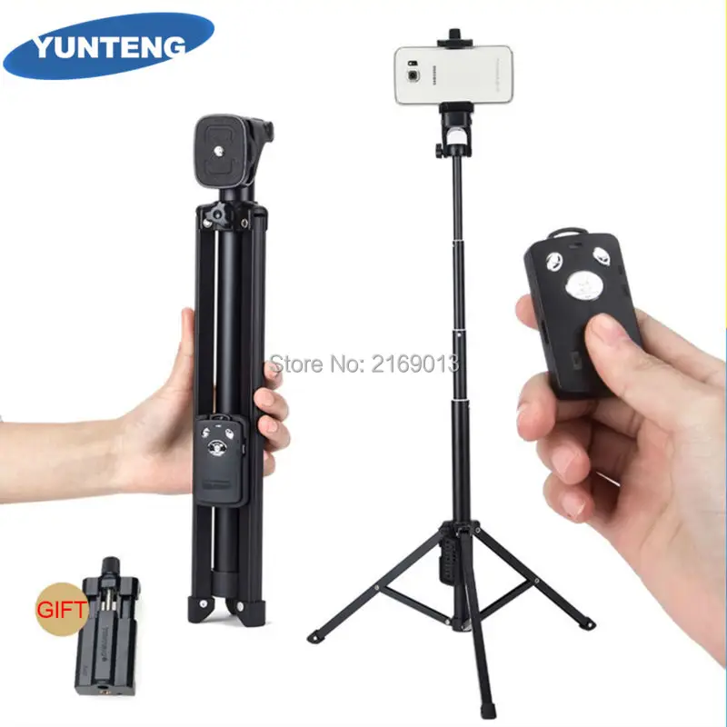 

Mini Tripod Self-portrait Monopod Phone Selfie Stick Bluetooth Self-Timer Pole clip for Phone camera DV