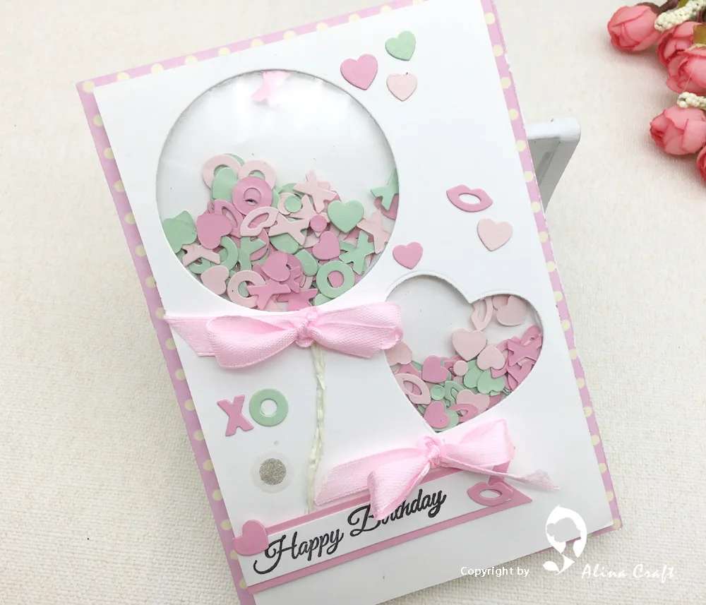 

AlinaCraft METAL CUTTING DIES cut heart lips O X shake card shaker chips cutter Scrapbook PAPER CRAFTER album card punch stencil