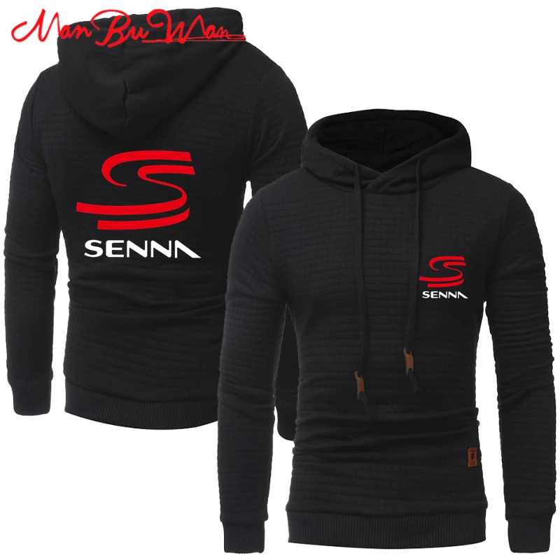 HERO AYRTON SENNA толстовка с капюшоном одноцветная клетчатая мужская Свободная