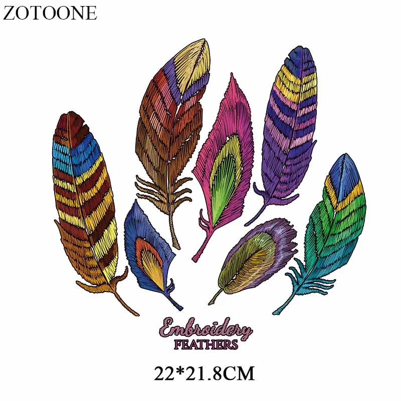ZOTOONE модные перьевые накладные железные накладки для одежды DIY термопереводные