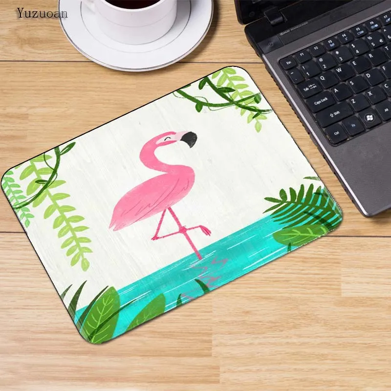 Игровые коврики Yuzuoan Red Flamingos и Cute Cat gamer размер игровой клавиатуры коврик для мыши