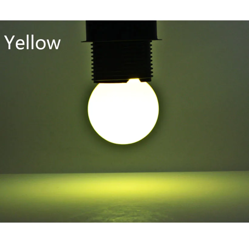 Yellow 20 шт. E27 B22 ампул rgb светодиодные лампы 220 В bombillas 1 Вт 2835 G45 красочные декоративные лампы Свадебная вечеринка сад фонарик Joneaz - Испускаемый цвет: Yellow