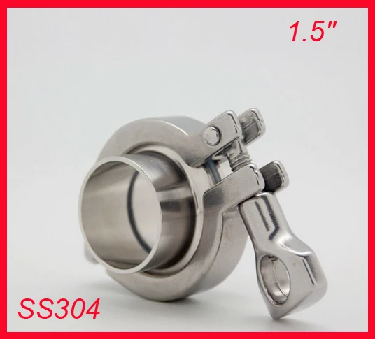 

100 комплектов 1,5 "SS304 TRI-CLAMP в сборе (2x наконечник + 1 зажим + 1 прокладка) OD: 38,1 мм