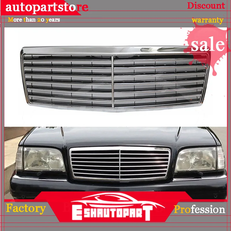 Хромированный передний бампер решетка радиатора для Mercedes Benz W140 S Class 1994 1999 бамперы