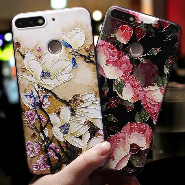 Мягкий чехол с 3D тиснением для Huawei P20 P30 P40 P10 P Smart Z S 2021 2020 Mate 10 20 Lite E Y6 Y7 Y9 Prime Pro