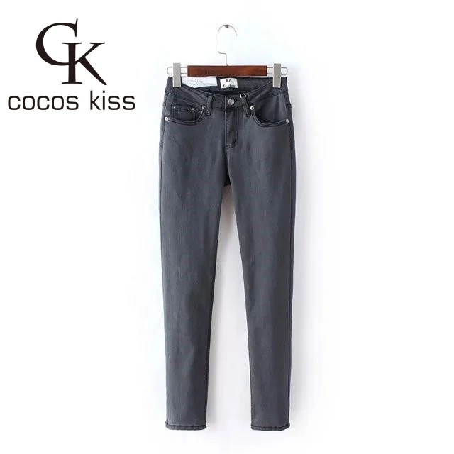 New Fashion Casual Spring Summer Trouses Navy Blue Black Lady Comfortable Leggings Full Length Pencil Pants Womens Jeans |