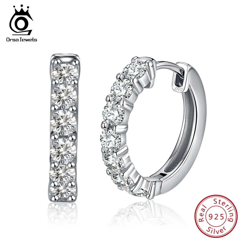 ORSA JEWELS кольцо Аутентичные 925 стерлингового серебра серьги кольца для женщин AAA
