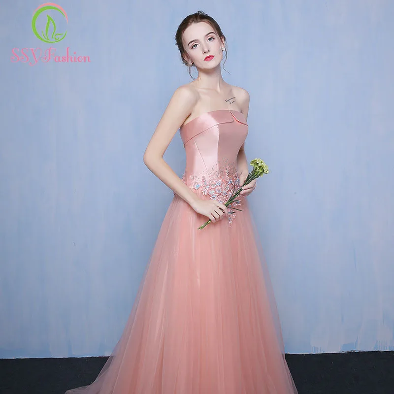 Ssyfashion сексуальное вечернее платье без бретелек в Карамельный цвет с цветком и