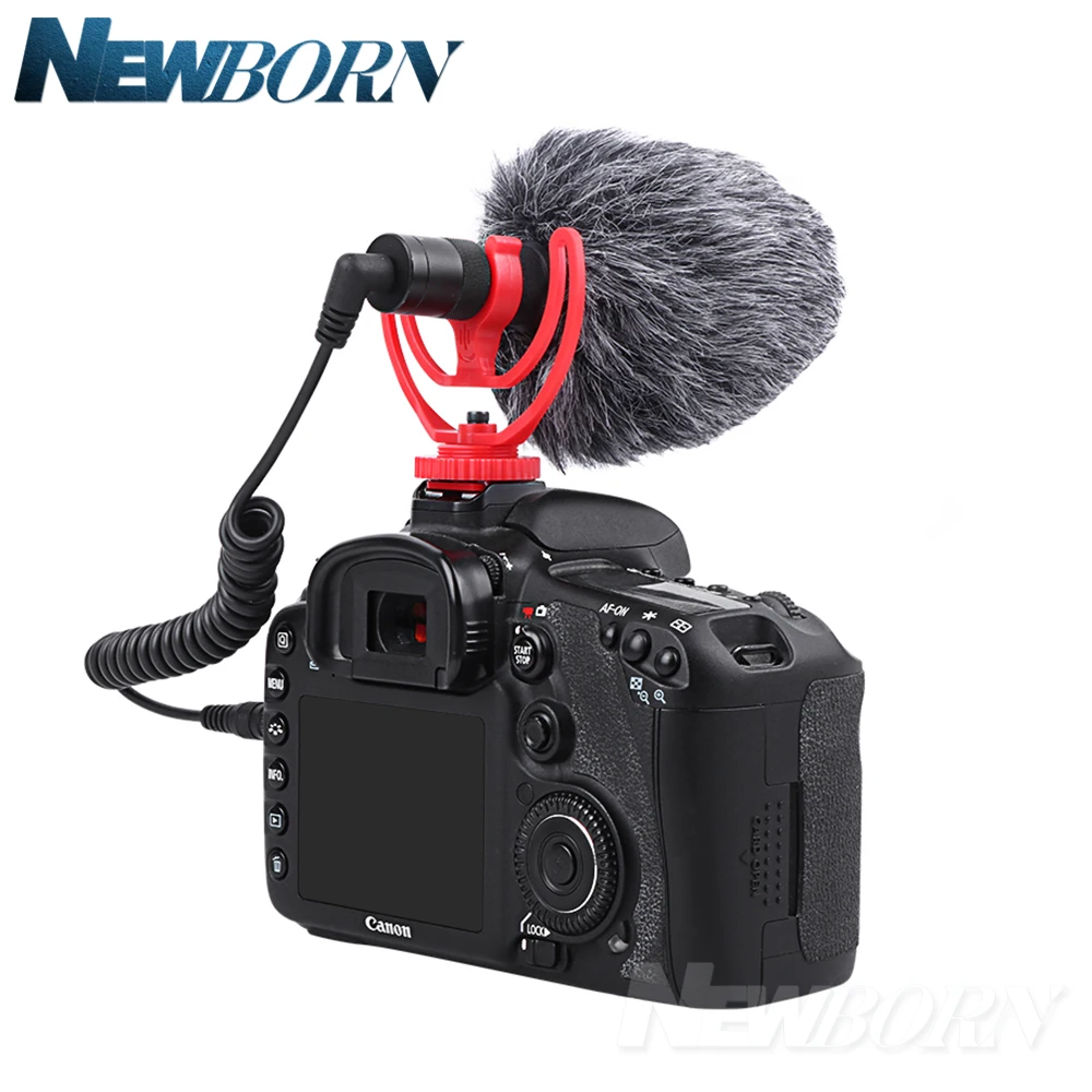 Микрофон для записи видео компактный микро микрофон на камеру iPhone X 8 7 Huawei Nikon Canon