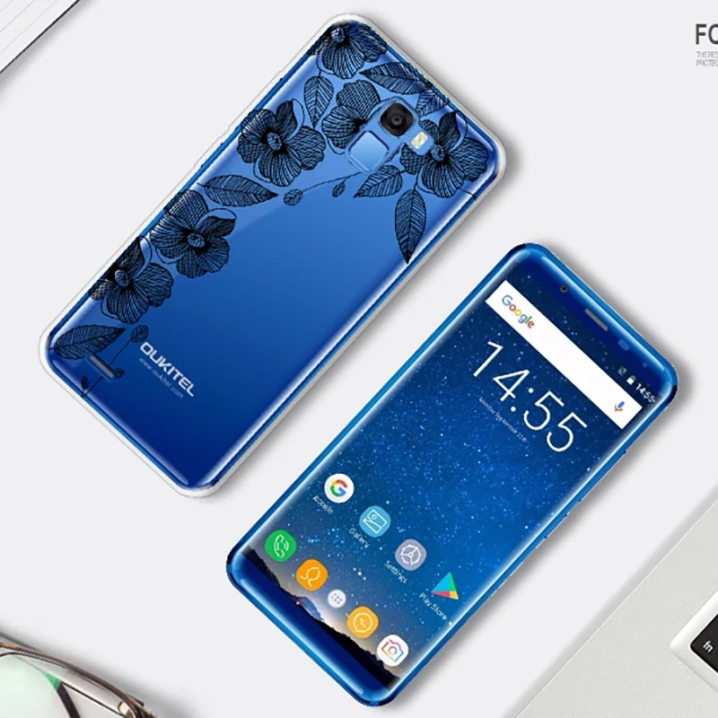 UTOPER чехол для Oukitel K5000 силиконовый Мягкий ТПУ Черный цветок принципиально Coque |