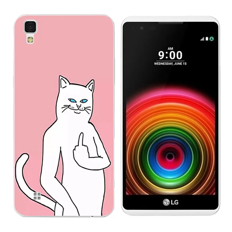 Мягкие чехлы из ТПУ для LG X power K210 K220 LS755 со смайликом и принтом на заднюю панель Power