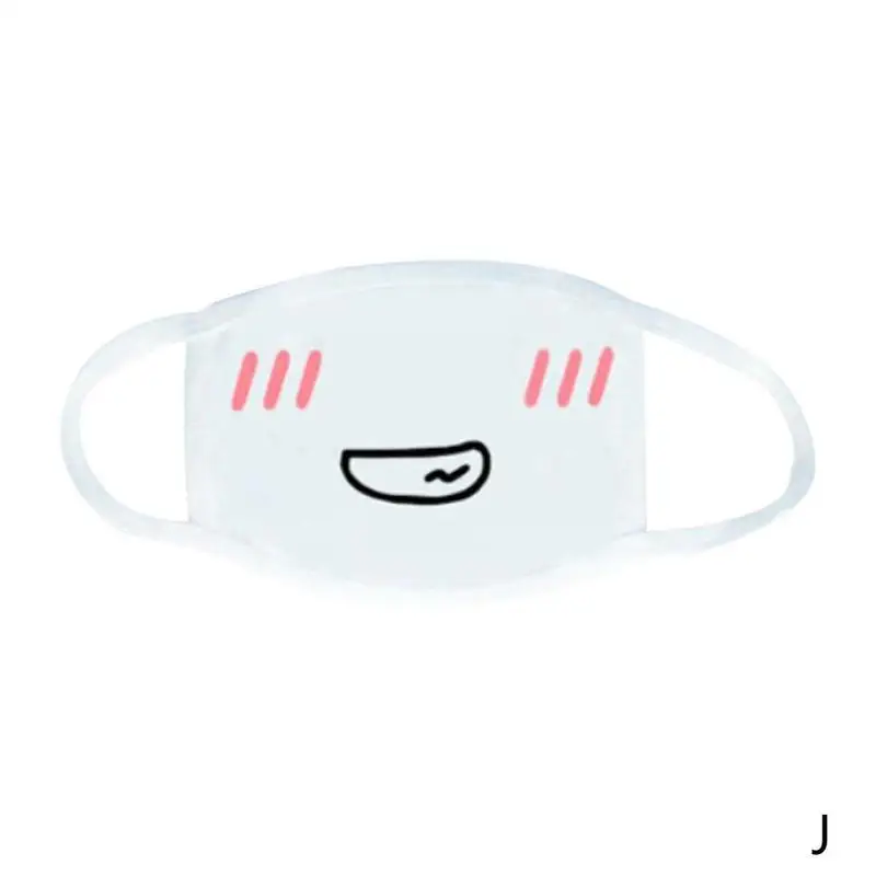 J 1 шт. модная Милая противопылевая маска Kpop хлопковая маска для губ Emotiction Masque Kpop Masks аниме мультфильм рот Муфельная маска для лица - Цвет: J