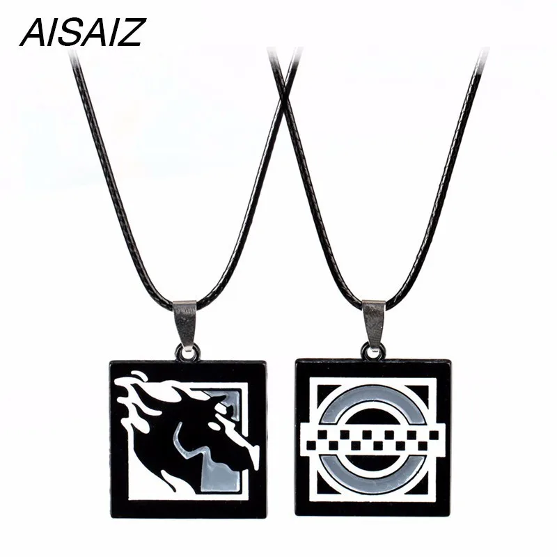 FPS Game Rainbow Clash Maverick key chain Necklace Zinc Alloy Pendant Men Women Jewelry Fans Gift Charms Accessories | Украшения и
