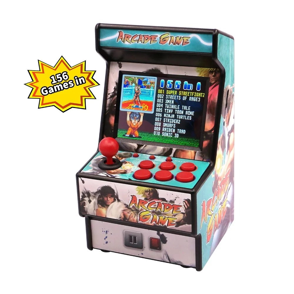 Мини аркадная игровая машина 2 8 &quot встроенная 156 классических портативных игр