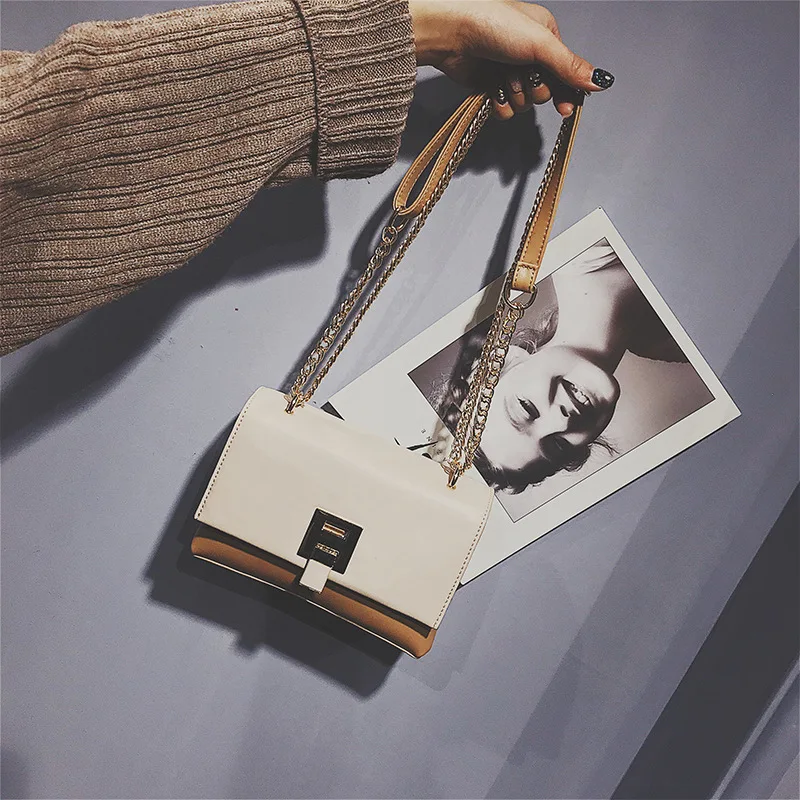 Женская модная сумка через плечо кожаная для девочки маленькая квадратная