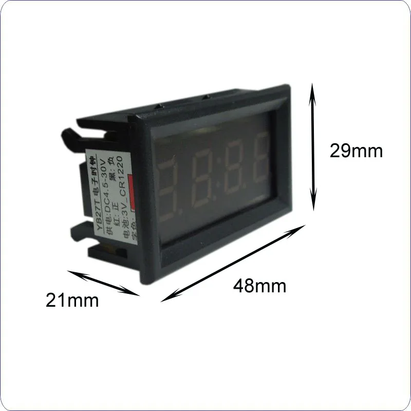 LED Display Digital Timer Date Hour Minute Clock 12V/24V Electric Car Motorcycle Accessory Blue Digits | Инструменты