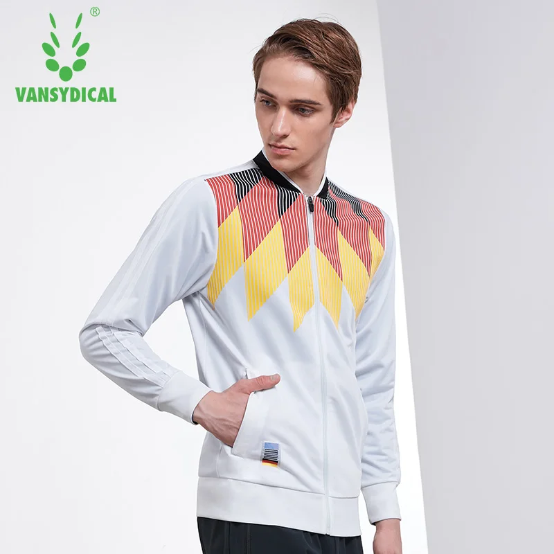 Спортивные беговые куртки Vansydical осенняя мужская Спортивная одежда на молнии с
