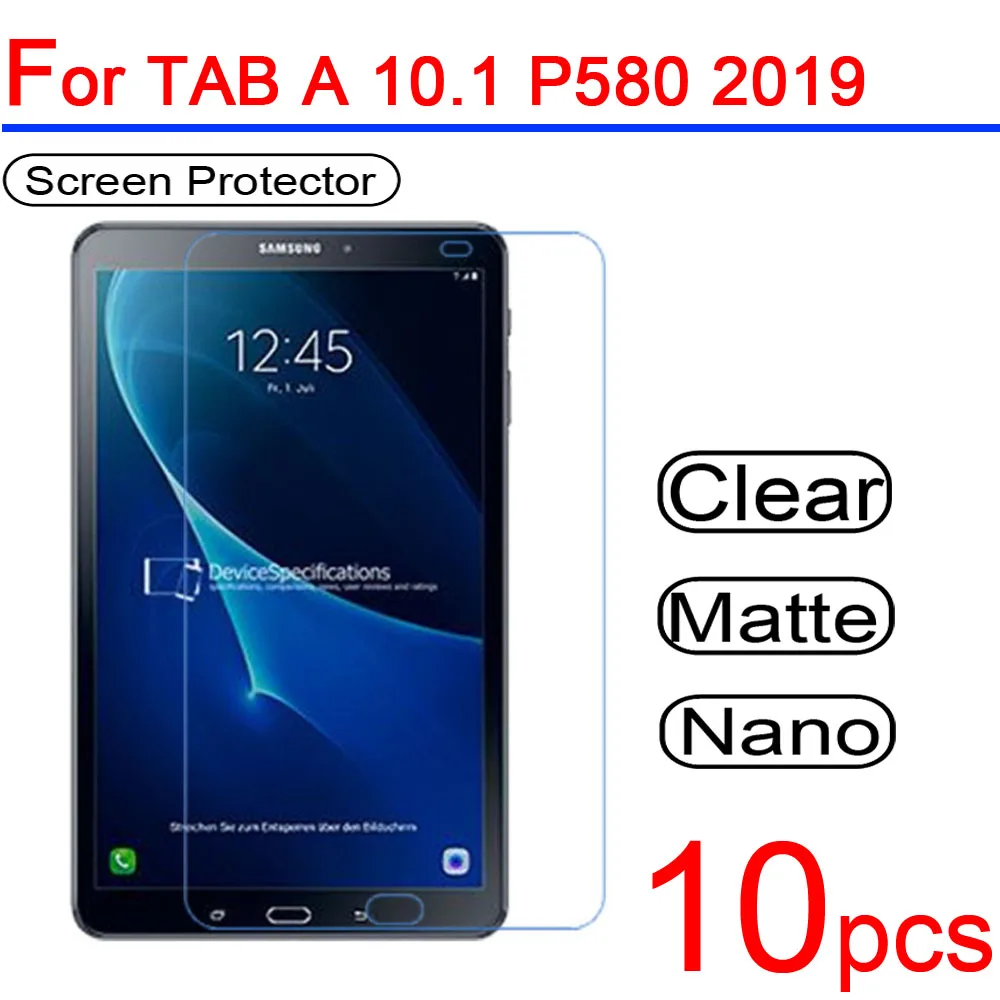 10 шт Ультра Прозрачный мягкий ЖК-экран защитный чехол для Samsung Galaxy Tab A 1 T510 P580 с S Pen