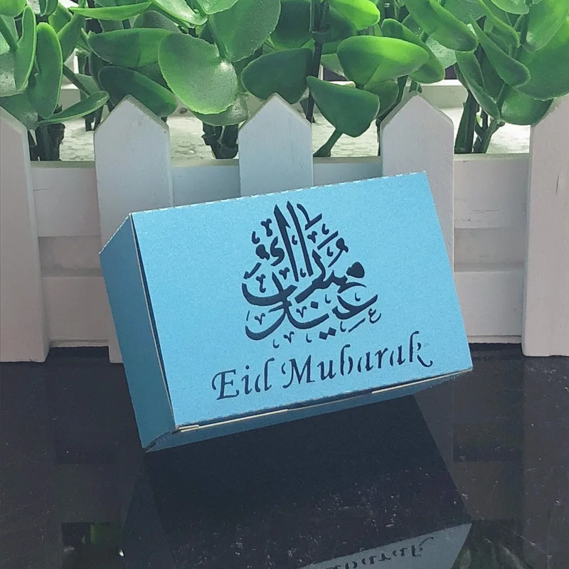 10 шт. Eid Mubarak коробка для конфет Подарочная коробка Рамадан Карим подарочные коробки исламский мусульманский фестиваль счастливый аль-Фитр Eid вечерние принадлежности