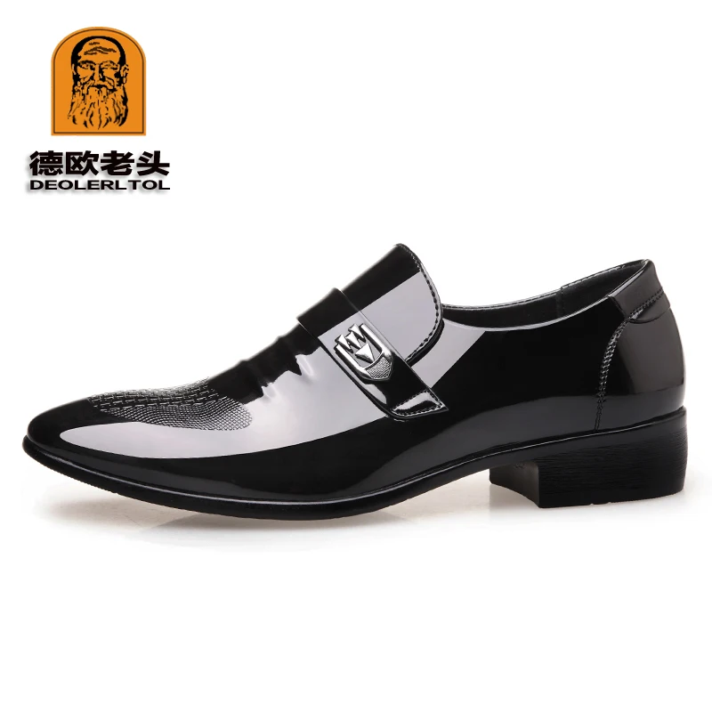 Новинка; мужские туфли из искусственной кожи высокого качества; Zapatos de hombre; размеры 38-44; черные кожаные мягкие мужские деловые туфли