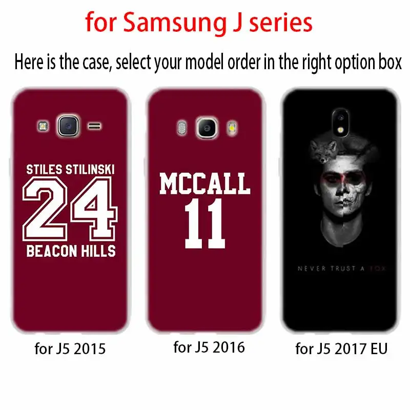 Чехол для телефона мягкий чехол Samsung Galaxy J6 J8 J3 J5 J7 J4 Plus 2018 2016 2017 EU Prime Pro Ace teen wolf Stilinski