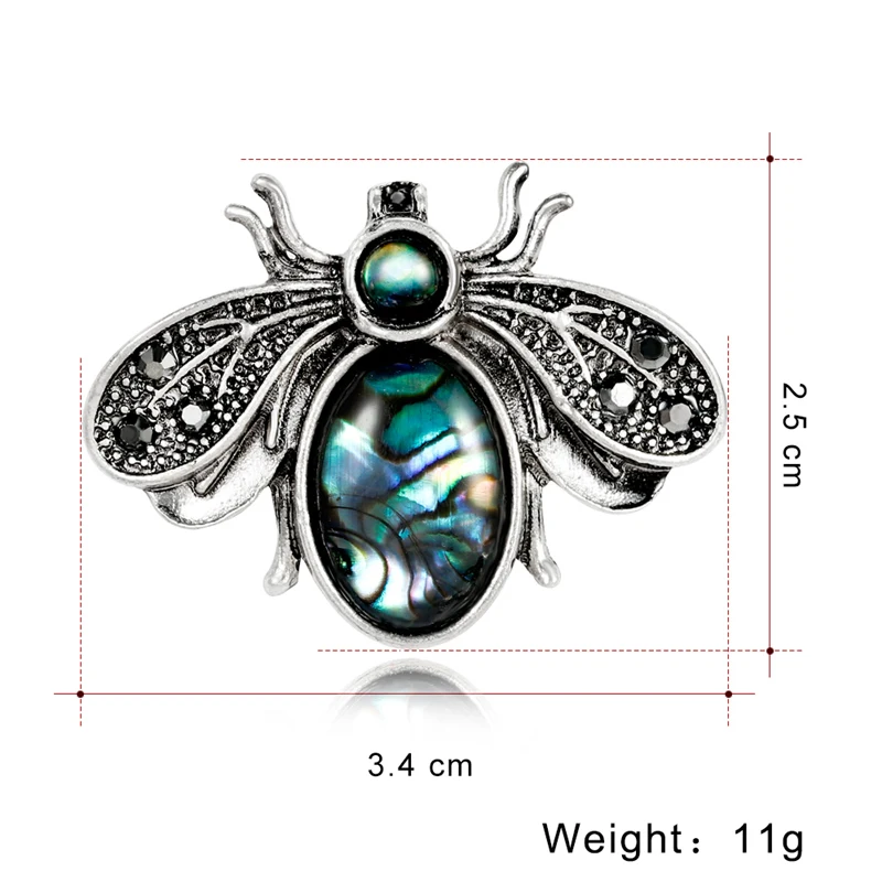 Изысканная броши в виде пчел из ракушек для женщин металлические булавки